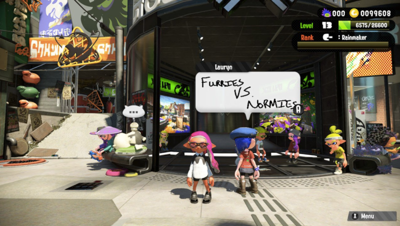 Illustration for article titled Splatoon 2's Lobby Is Full Of Furries